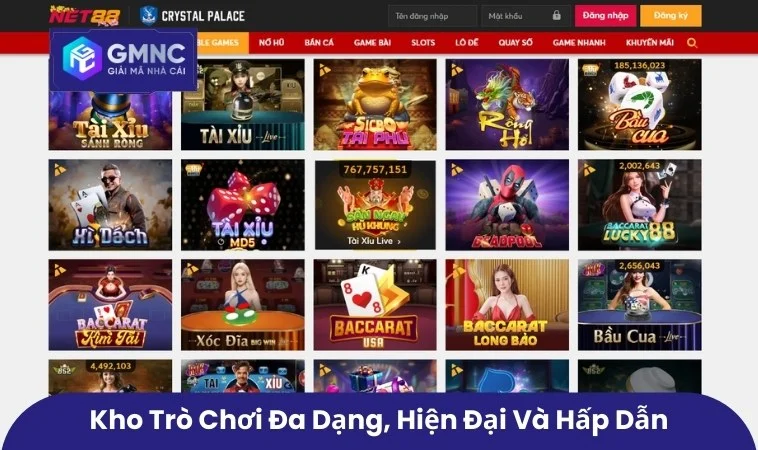 Kho trò chơi đa dạng, hiện đại và hấp dẫn