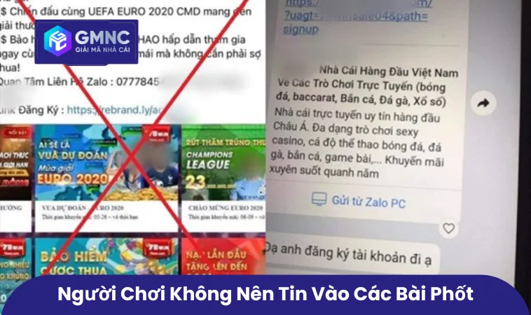 Người chơi không nên tin vào các bài phốt